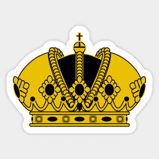 Imperial crown (gold and black) Sticker